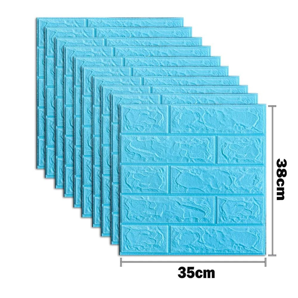 Self-Adhesive 3D Brick Wallpaper Set: Versatile Home Decor Wall Sticker Panels for Kitchen, Bedroom, Office, and Living Room - 25pcs Pack - Home Fads 