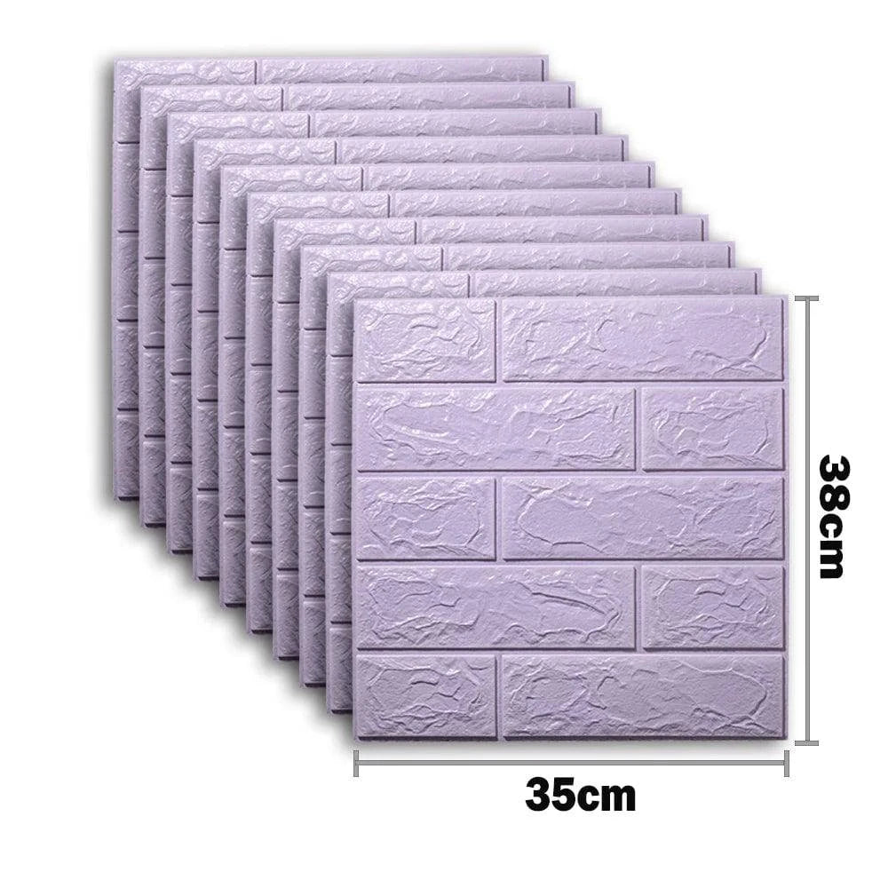 Self-Adhesive 3D Brick Wallpaper Set: Versatile Home Decor Wall Sticker Panels for Kitchen, Bedroom, Office, and Living Room - 25pcs Pack - Home Fads 