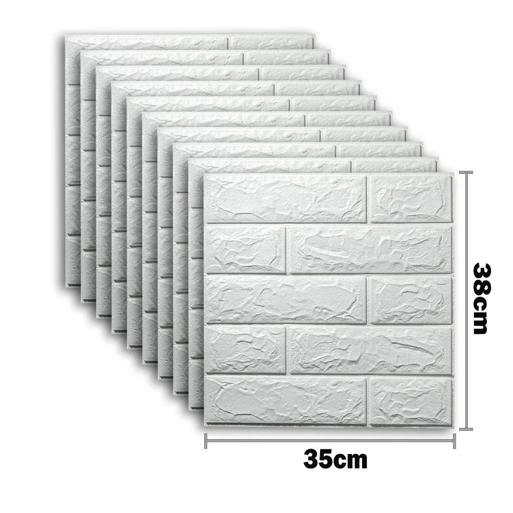 Self-Adhesive 3D Brick Wallpaper Set: Versatile Home Decor Wall Sticker Panels for Kitchen, Bedroom, Office, and Living Room - 25pcs Pack - Home Fads 