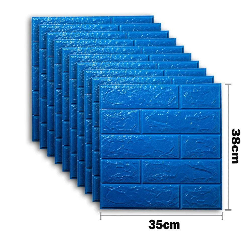 Self-Adhesive 3D Brick Wallpaper Set: Versatile Home Decor Wall Sticker Panels for Kitchen, Bedroom, Office, and Living Room - 25pcs Pack - Home Fads 