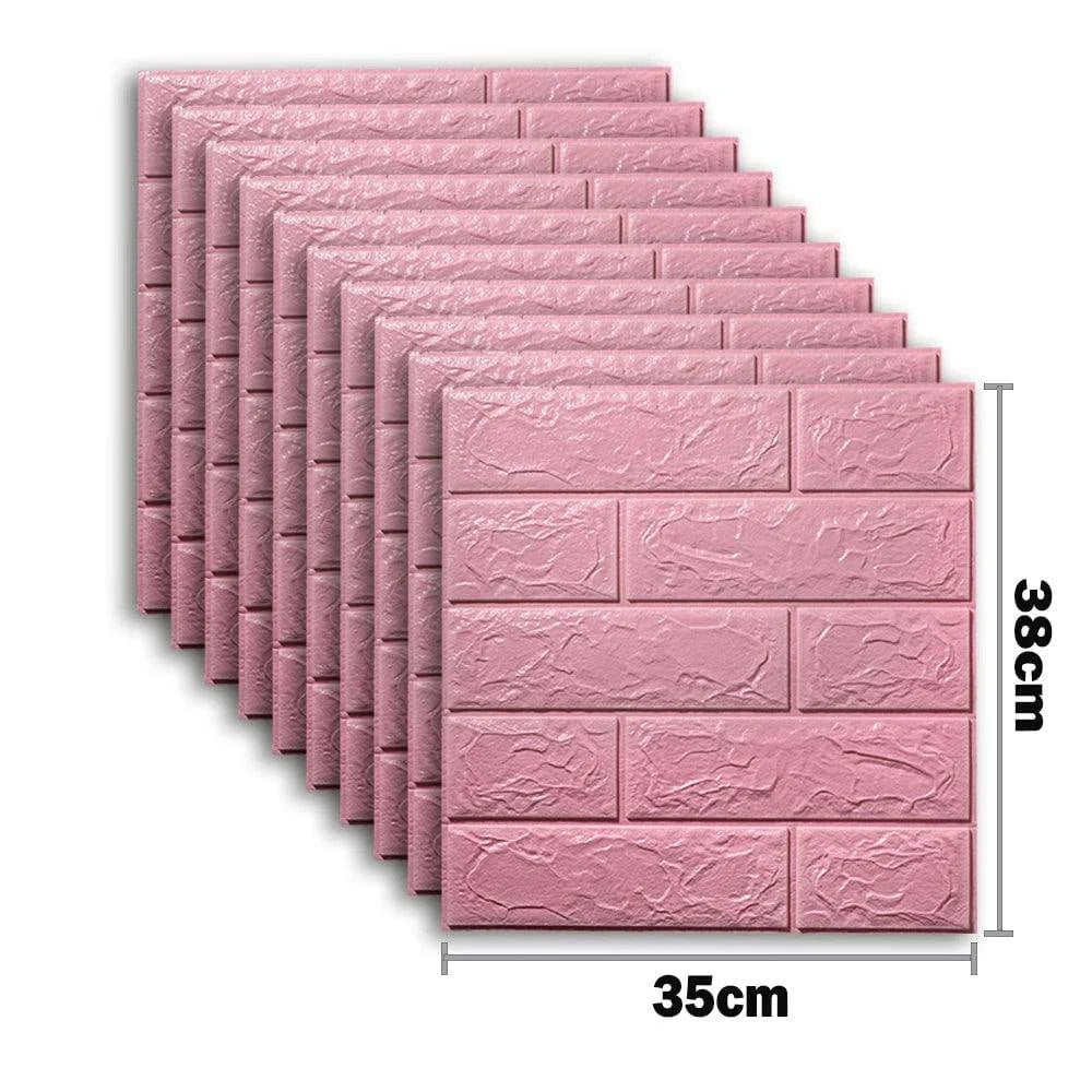 Self-Adhesive 3D Brick Wallpaper Set: Versatile Home Decor Wall Sticker Panels for Kitchen, Bedroom, Office, and Living Room - 25pcs Pack - Home Fads 