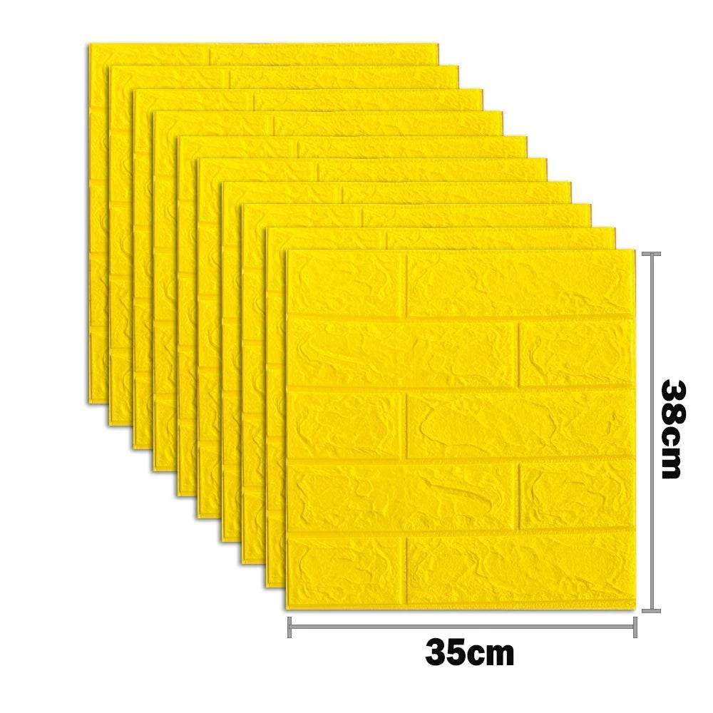 Self-Adhesive 3D Brick Wallpaper Set: Versatile Home Decor Wall Sticker Panels for Kitchen, Bedroom, Office, and Living Room - 25pcs Pack - Home Fads 
