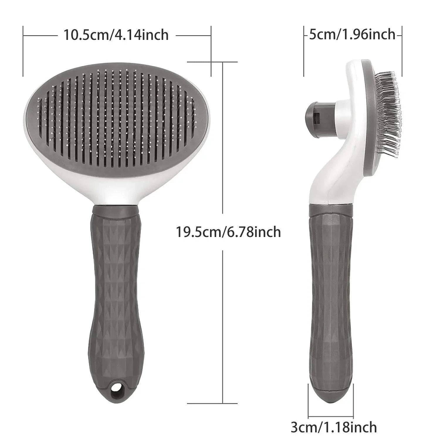 Self-Cleaning Pet Hair Remover Brush for Dogs and Cats - Stainless Steel Grooming Tool - Home Fads 
