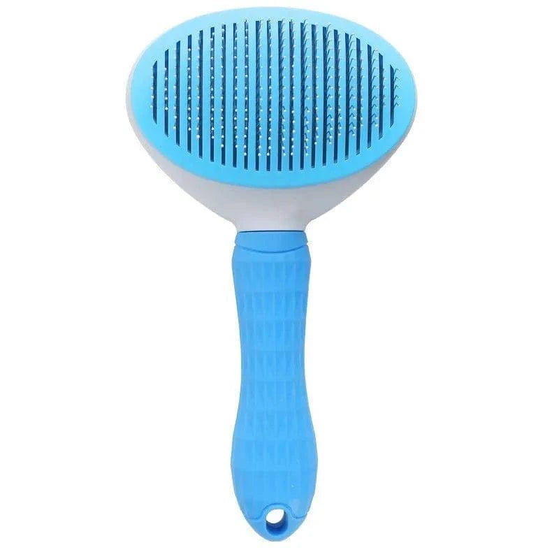 Self-Cleaning Pet Hair Remover Brush for Dogs and Cats - Stainless Steel Grooming Tool - Home Fads 