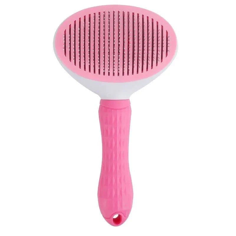 Self-Cleaning Pet Hair Remover Brush for Dogs and Cats - Stainless Steel Grooming Tool - Home Fads 
