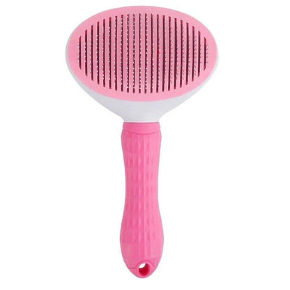 Self-Cleaning Pet Hair Remover Brush for Dogs and Cats - Stainless Steel Grooming Tool - Home Fads 