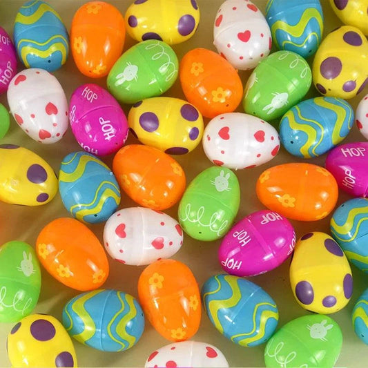 Set of 12 / 24 Colorful Plastic Fillable Eggs – Ideal for Kids’ Favors, Parties, Home Decor, and Candy Gift Packaging - Home Fads 