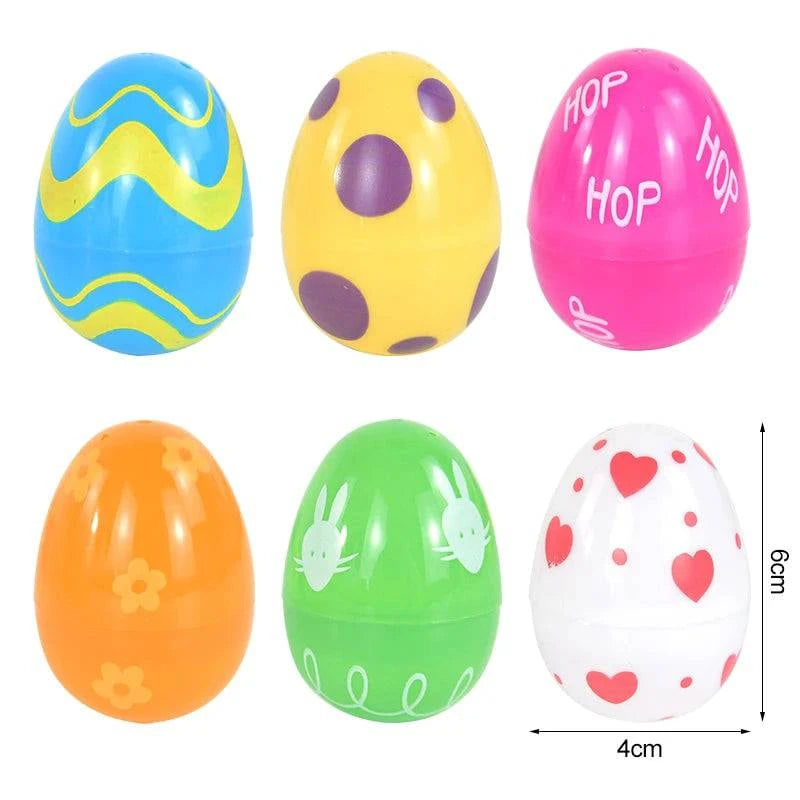 Set of 12 / 24 Colorful Plastic Fillable Eggs – Ideal for Kids’ Favors, Parties, Home Decor, and Candy Gift Packaging - Home Fads 