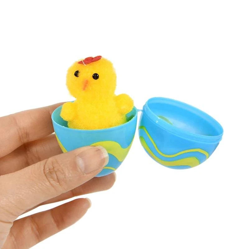 Set of 12 / 24 Colorful Plastic Fillable Eggs – Ideal for Kids’ Favors, Parties, Home Decor, and Candy Gift Packaging - Home Fads 