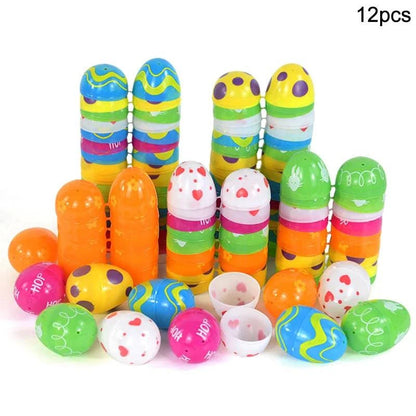 Set of 12 / 24 Colorful Plastic Fillable Eggs – Ideal for Kids’ Favors, Parties, Home Decor, and Candy Gift Packaging - Home Fads 