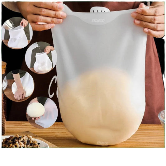 Silicone Dough Kneading Bag – Food-Grade, Non-Stick, Multipurpose for Baking, Marinating, and Food Storage - Home Fads 