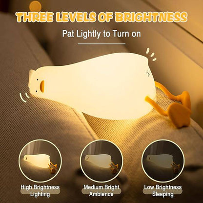 Silicone Duck LED Night Light - Rechargeable Lamp for Children's Bedside, Home Decor, and Birthday Gift - Home Fads 