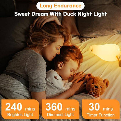 Silicone Duck LED Night Light - Rechargeable Lamp for Children's Bedside, Home Decor, and Birthday Gift - Home Fads 