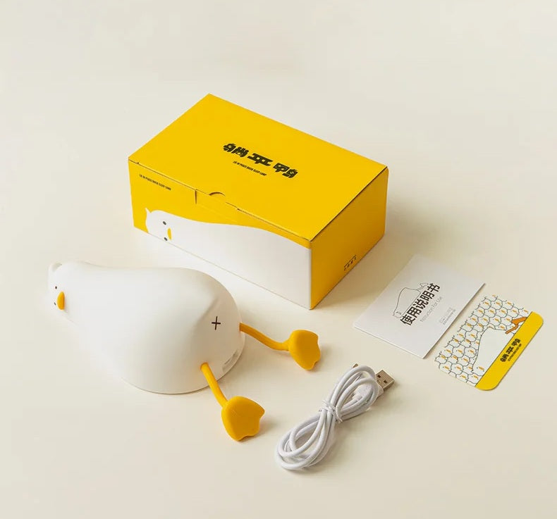 Silicone Duck LED Night Light - Rechargeable Lamp for Children's Bedside, Home Decor, and Birthday Gift - Home Fads 