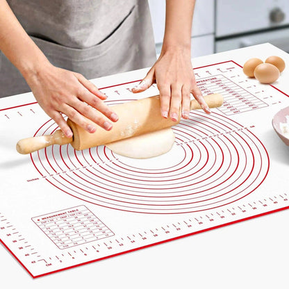 Silicone Kneading Dough Mat - Non-Stick Baking & Pastry Mat with Scale for Baking and Cooking - Home Fads 