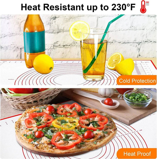 Silicone Kneading Dough Mat - Non-Stick Baking & Pastry Mat with Scale for Baking and Cooking - Home Fads 