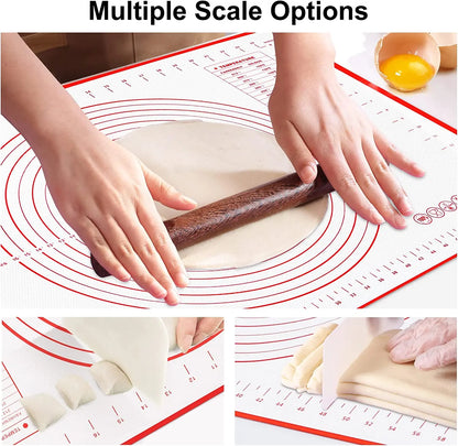 Silicone Kneading Dough Mat - Non-Stick Baking & Pastry Mat with Scale for Baking and Cooking - Home Fads 