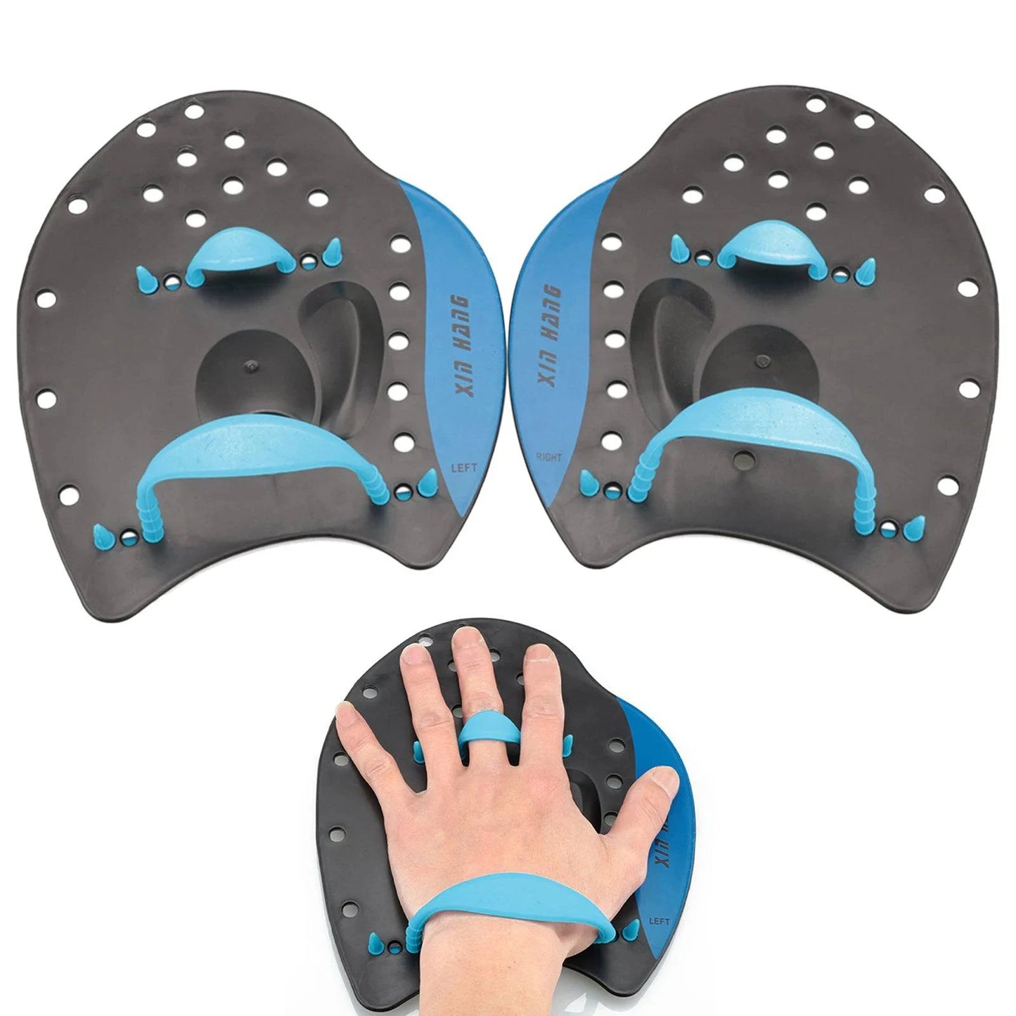 Silicone Swim Training Hand Paddles – Adjustable Resistance Paddles for Improved Swimming Technique and Strength – 3 Sizes for Kids and Adults - Home Fads 