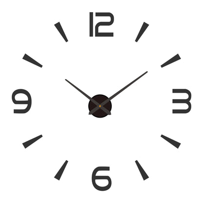 Simple 16 Inch Wall Clock - DIY Acrylic Mirror Stickers - Minimalist Design - Home Fads 