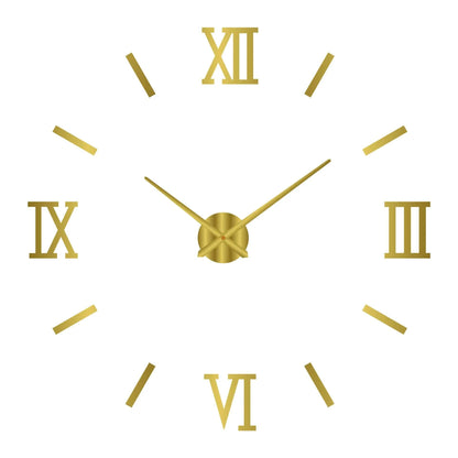 Simple 16 Inch Wall Clock - DIY Acrylic Mirror Stickers - Minimalist Design - Home Fads 