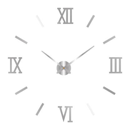 Simple 16 Inch Wall Clock - DIY Acrylic Mirror Stickers - Minimalist Design - Home Fads 