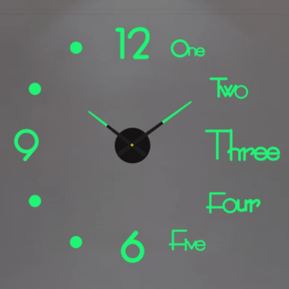 Simple 16 Inch Wall Clock - DIY Acrylic Mirror Stickers - Minimalist Design - Home Fads 