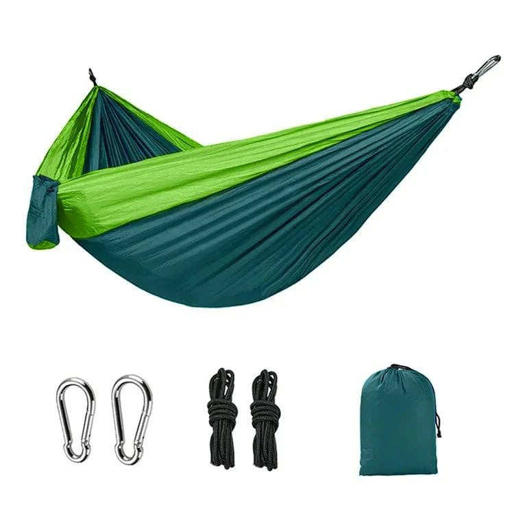 Single Person Portable Outdoor Camping Hammock - High Strength Parachute Fabric Hanging Bed - Home Fads 