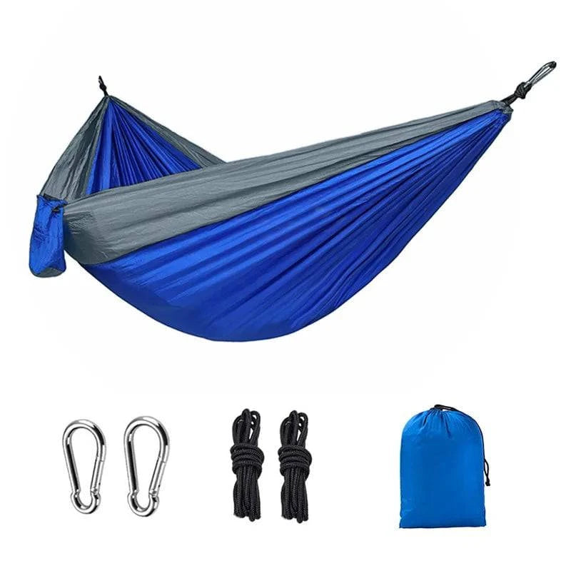 Single Person Portable Outdoor Camping Hammock - High Strength Parachute Fabric Hanging Bed - Home Fads 