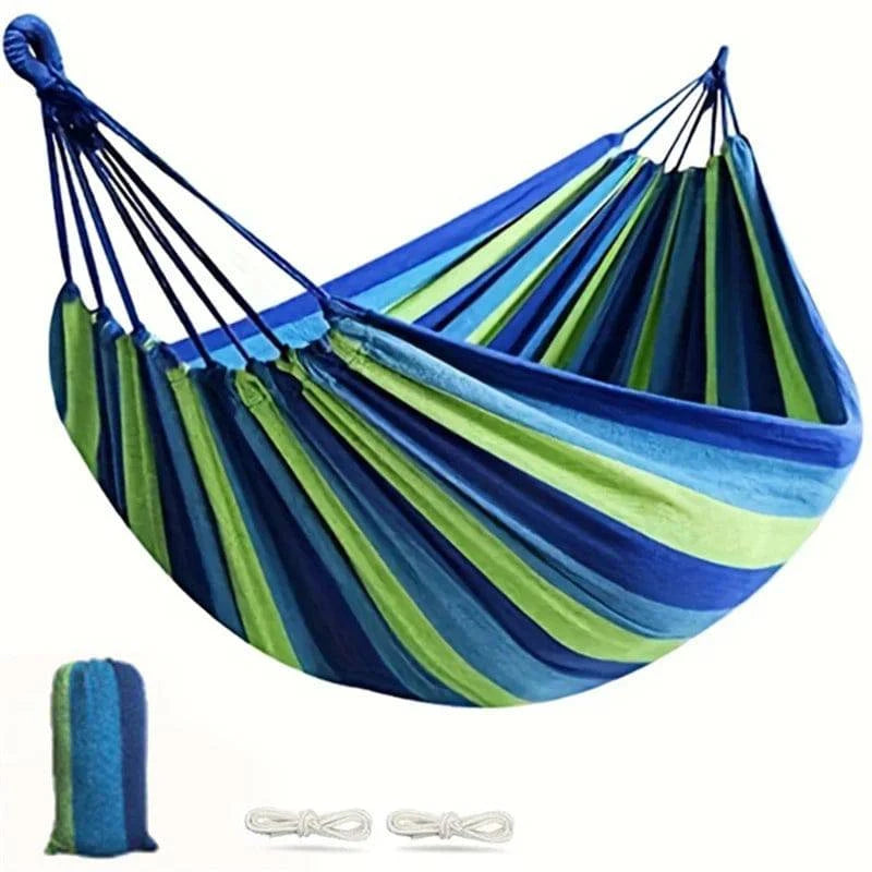 Single Wide Thick Canvas Hammock - Outdoor Camping Leisure Swing Bed - Home Fads 