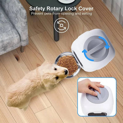 Smart Automatic Pet Feeder: Remote Control, LCD Display, Chargeable, Max 100g Dispensing (Key, WIFI, USB Options) - Home Fads 