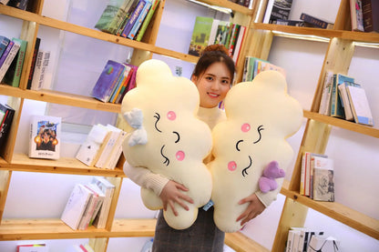 Smiling Cloud Plush Pillow – Soft Stuffed Cushion for Kids, Babies, and Girls – Adorable Gift for Bedrooms and Nurseries - Home Fads 