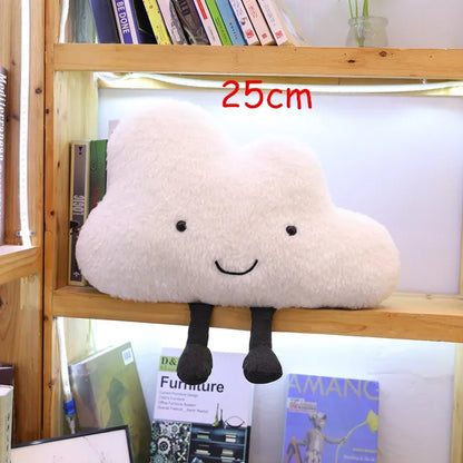 Smiling Cloud Plush Pillow – Soft Stuffed Cushion for Kids, Babies, and Girls – Adorable Gift for Bedrooms and Nurseries - Home Fads 