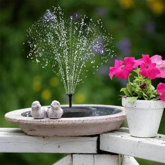 Solar Fountain Pump Kit with Optional Colorful LED Lights and Smart Light Detection for Garden and Bird Bath - Home Fads 