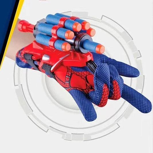Spiderman Figure Toy & Cosplay Glove Launcher Set for Kids - Hero Wrist Launcher, Plastic Model - Home Fads 