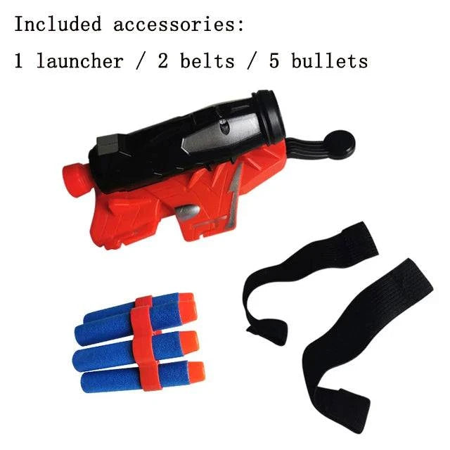Spiderman Figure Toy & Cosplay Glove Launcher Set for Kids - Hero Wrist Launcher, Plastic Model - Home Fads 