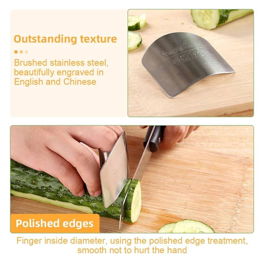 Stainless Steel Finger Guard - Anti-cut Finger Protector for Safe Vegetable Cutting - Kitchen Tool - Home Fads 