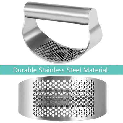 Stainless Steel Garlic Press – Manual Rocker Crusher for Garlic & Ginger – Ergonomic, Easy-to-Clean Kitchen Tool - Home Fads 