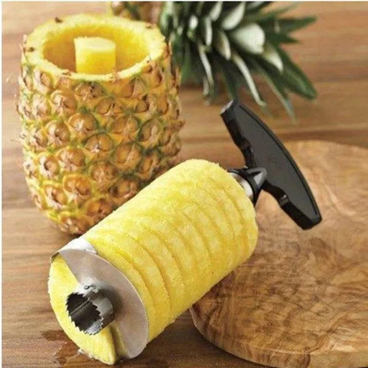 Stainless Steel Pineapple Corer & Slicer – Easy Fruit Cutter & Peeler for Fresh Pineapple Preparation - Home Fads 