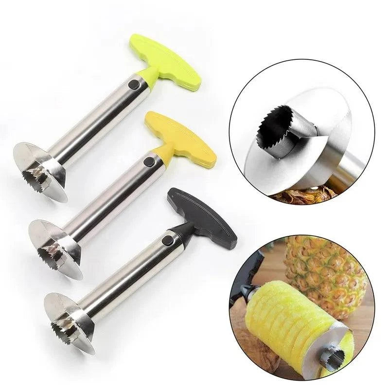 Stainless Steel Pineapple Corer & Slicer – Easy Fruit Cutter & Peeler for Fresh Pineapple Preparation - Home Fads 