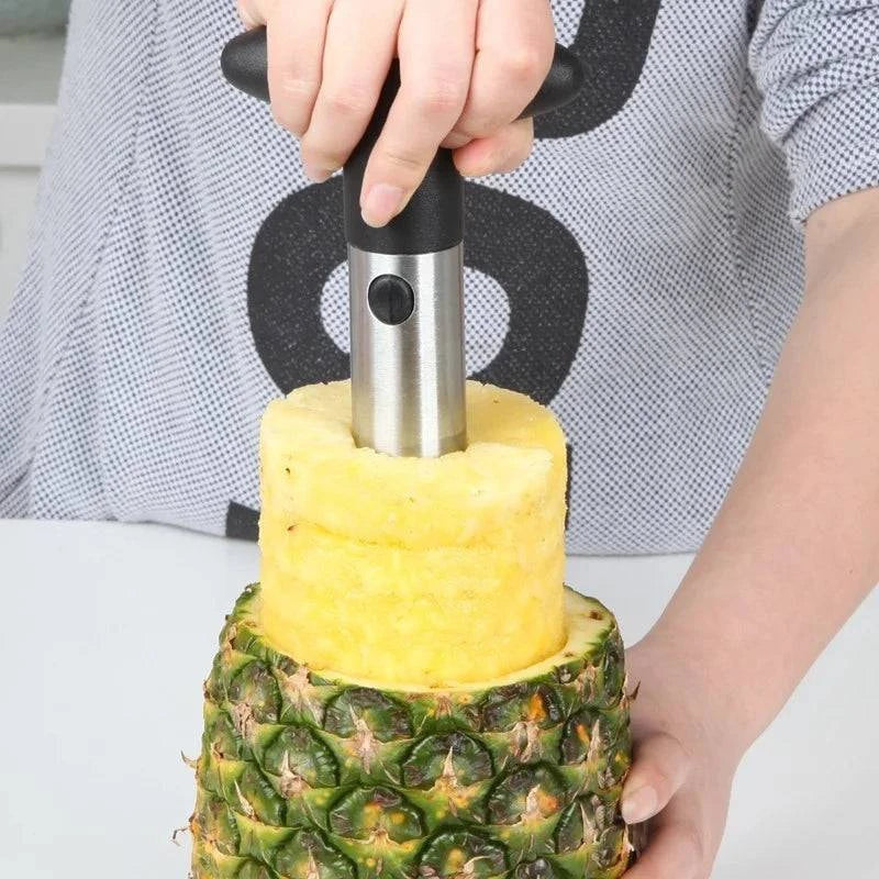 Stainless Steel Pineapple Corer & Slicer – Easy Fruit Cutter & Peeler for Fresh Pineapple Preparation - Home Fads 