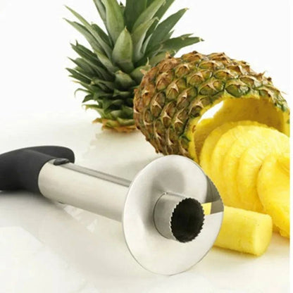 Stainless Steel Pineapple Corer & Slicer – Easy Fruit Cutter & Peeler for Fresh Pineapple Preparation - Home Fads 