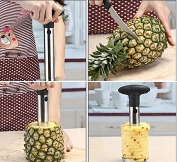 Stainless Steel Pineapple Corer & Slicer – Easy Fruit Cutter & Peeler for Fresh Pineapple Preparation - Home Fads 