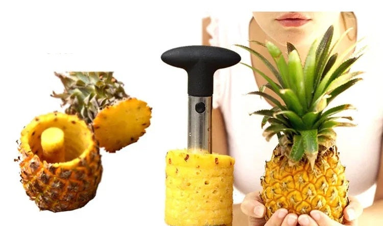 Stainless Steel Pineapple Corer & Slicer – Easy Fruit Cutter & Peeler for Fresh Pineapple Preparation - Home Fads 