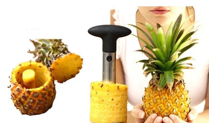 Stainless Steel Pineapple Corer & Slicer – Easy Fruit Cutter & Peeler for Fresh Pineapple Preparation - Home Fads 