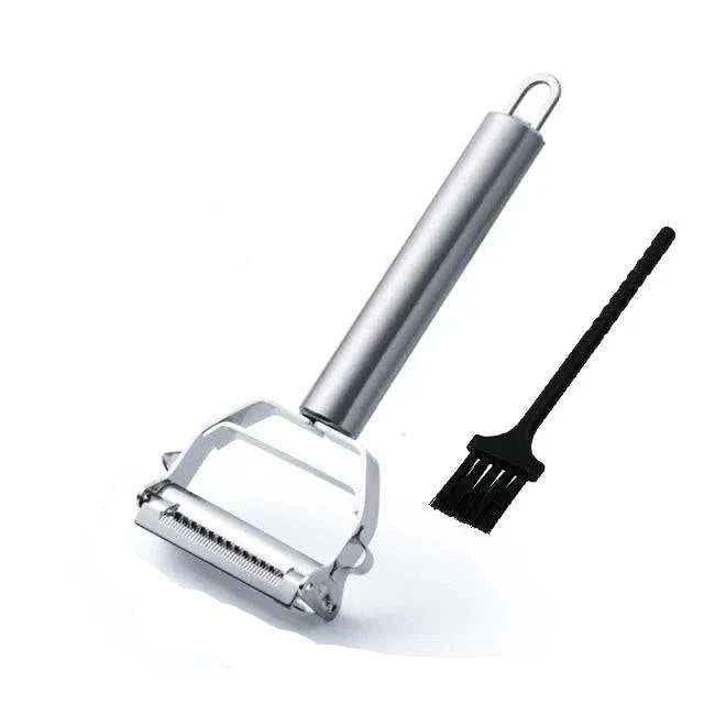 Stainless Steel Vegetable Cutter, Slicer & Peeler - Multifunctional Kitchen Tool - Small/Large Sizes - Suitable for Various Fruits & Vegetables - Home Fads 