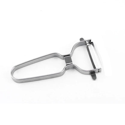 Stainless Steel Vegetable & Fruit Peeler – Wide Mouth Cabbage, Potato, and Salad Slicer with Ergonomic Non-Slip Handle - Home Fads 