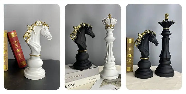 Strategic Elegance: Chess Resin Sculptures for Stylish Home Accents - Home Fads 