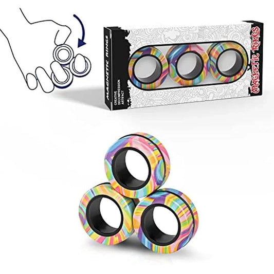 Stress Relief Fidget Rings Set - Fun Focus Tool for All Ages (3PCS) - Home Fads 