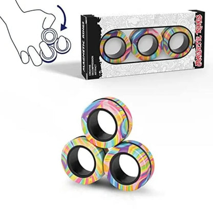 Stress Relief Fidget Rings Set - Fun Focus Tool for All Ages (3PCS) - Home Fads 