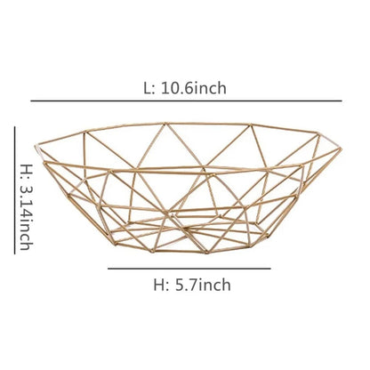 Stylish Metal Wire Fruit Basket: Choose from Four Unique Designs for Sophisticated Dining Table Decor in Black or Gold - Home Fads 
